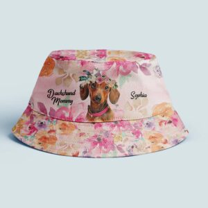 Dachshund Kisses Fix Everything Dog Lover Bucket Hat Custom Name