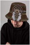 Indian Native Wolf Dream Catchers Bucket Hat Custom Name