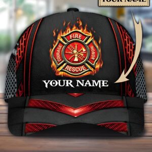 Personalized Firefighter Courage Honor Fire Rescue Baseball Cap