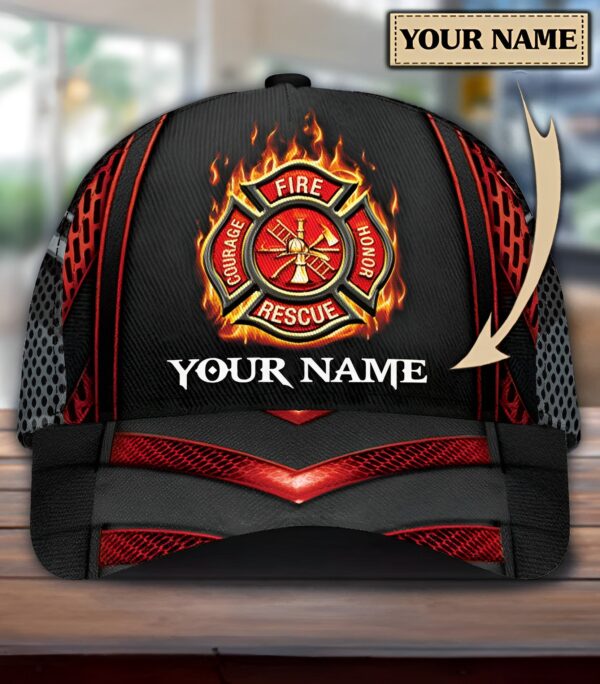 Personalized Firefighter Courage Honor Fire Rescue Baseball Cap