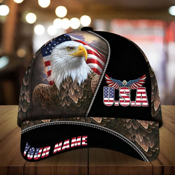 Personalized Patriotic American Eagle Baseball Cap