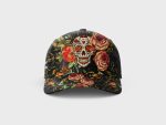 Sugar Skull Rose Flowers Baseball Cap