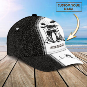 Personalized Drummers Heart Beat Drumming Lover Baseball Cap 1 - Adeenyc.com 