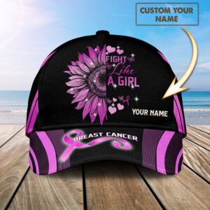 Personalized Fight Like A Girl Breast Cancer Awareness Baseball Cap