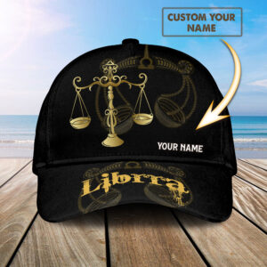 Personalized Name Astrology Zodiac Sign Libra Baseball Cap