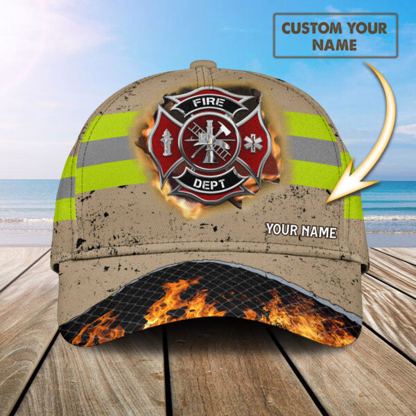 Personalized Patriotic Firefighter Baseball Cap